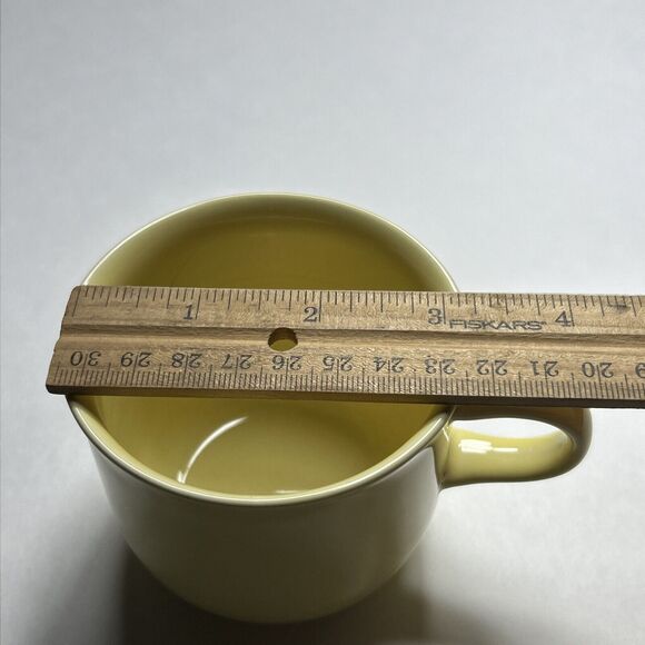 Images Nancy Calhoun Vintage Yellow Coffee Mug Tea Cup Yellow 8” - Japan - Picture 11 of 11